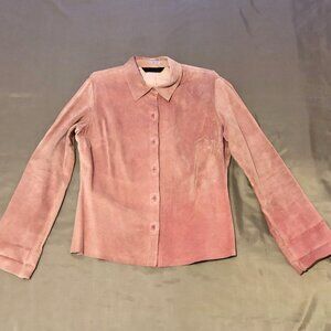 Light Pink Suede Unlined Jacket